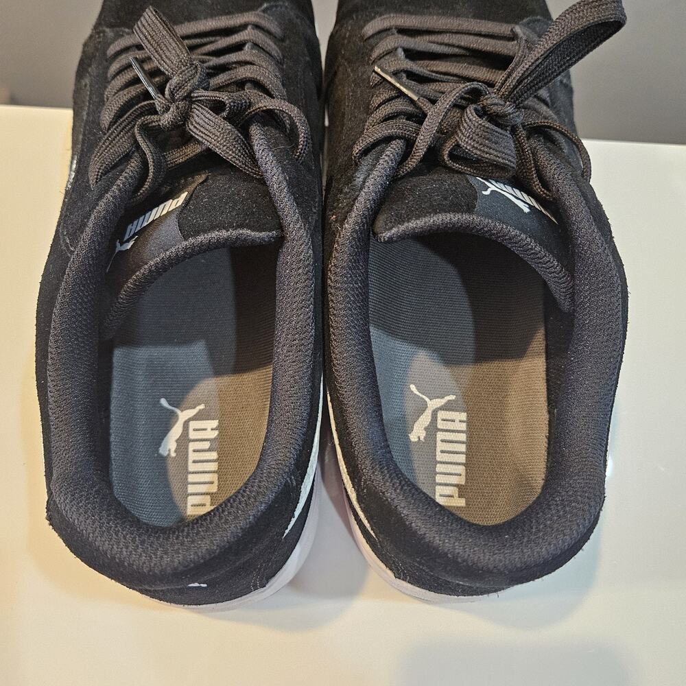 Puma Smash V2 Black White Suede Leather Shoes Sneakers Size 12 - Picture 9 of 11